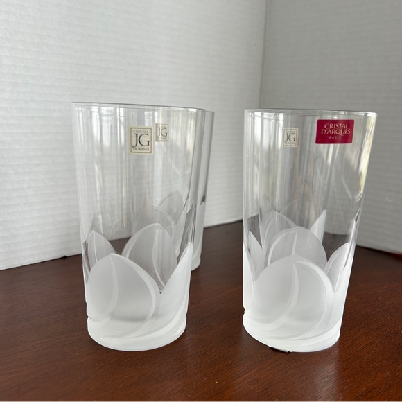Cristal D'Arques J G Durant Florence Crystal Highball Glasses Set of 4 - Picture 2 of 10